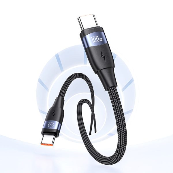 USAMS US-SJ632 U85 1.2m PD 100W Type-C to Type-C Fast Charging Cable Aluminum Alloy Data Cord for Huawei     Xiaomi Sale