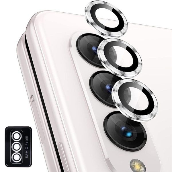 For Samsung Galaxy Z Fold5 5G Camera Lens Protector Metal + Tempered Glass Clear Lens Film Positioning Installation Discount