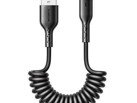 JOYROOM SA38-AC3 Easy-Travel Series USB-A to Type-C 3A Fast Charging Cable 1.5m Stretchable Coiled Data Cord Online now