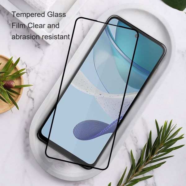 AMORUS For Motorola Moto G22 HD Clear Screen Protector Silk Printing Full Glue Tempered Glass Film Discount