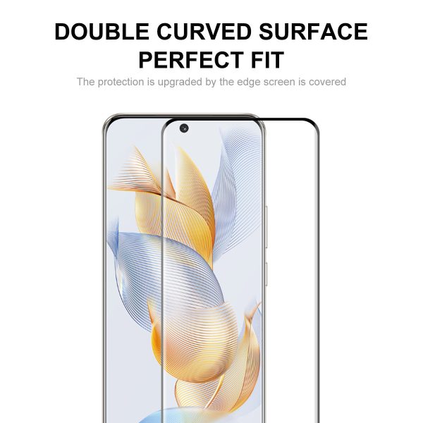 ENKAY HAT PRINCE 2PCS For Honor 90 Full Glue Complete Cover Screen Protector 0.26mm 9H 3D Curved Edge Tempered Glass Film Online Sale