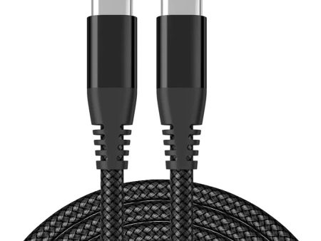 1m Nylon Braided PD 60W Charging Cable Type-C to Type-C USB2.0 Data Cable for Cell Phones, Tablets, Laptops Online now