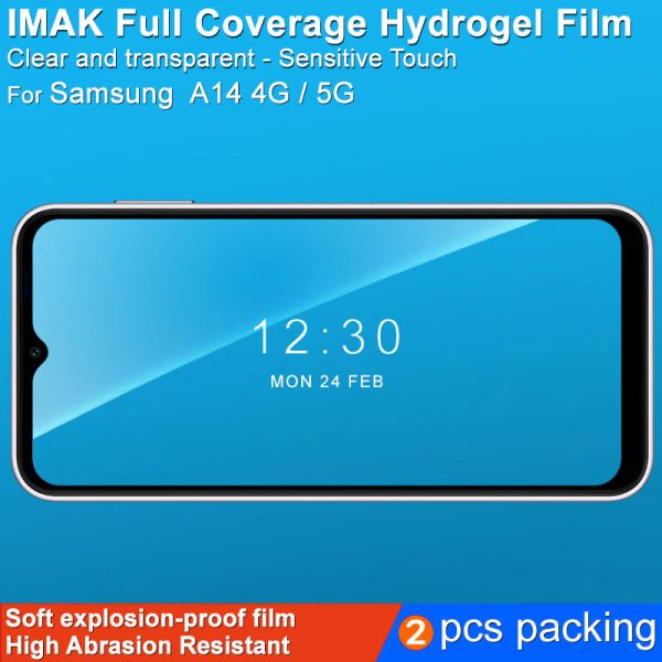 IMAK 2Pcs   Set Hydrogel Film III for Samsung Galaxy A14 5G   4G Full Screen Protector Soft Clear TPU Screen Film Online