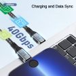 1.8m 8K   60Hz PD 240W Fast Charging Data Cable USB4 40Gbps Type C Male to Male Charger Cord For Sale