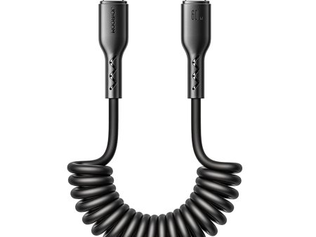 JOYROOM SA38-CC3 Easy-Travel Series Type-C to Type-C Coiled Data Cable 1.5m 60W Fast Charging Cable Cord Supply