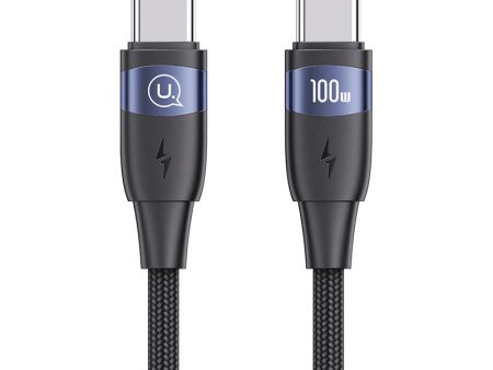 USAMS US-SJ632 U85 1.2m PD 100W Type-C to Type-C Fast Charging Cable Aluminum Alloy Data Cord for Huawei     Xiaomi Sale