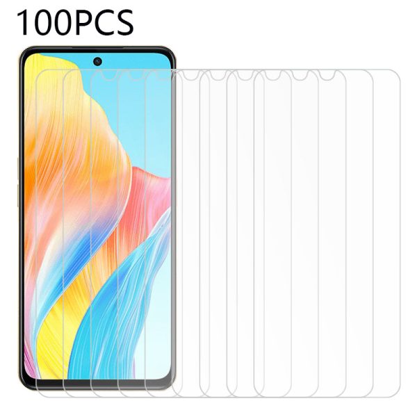 100PCS Phone Screen Protector For Oppo A98 5G , Clear Screen Cover Ultra-Thin Tempered Glass Film Supply