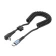 1.5m Type-C to Type-C TPU Cable Scalable Spring Elbow PD 60W 480Mbps Sync Charging and Data Cord Online