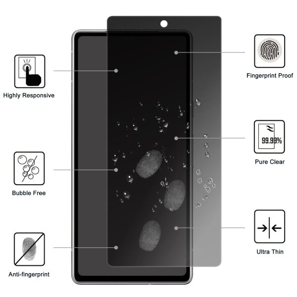 For Google Pixel 7a Anti-spy Tempered Glass Screen Protector 2.5D Arc Edge Anti-explosion Film Cheap