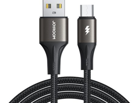 JOYROOM SA25-AM3 1.2m Light-Speed Series 3A USB-A to Micro Fast Charging Data Cable Nylon Braided Cord Online now