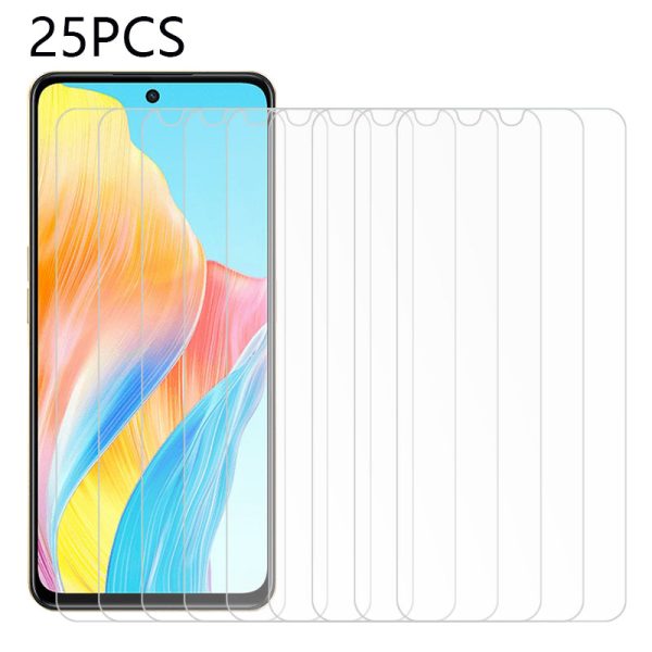 25PCS For Oppo A98 5G Smooth Tempered Glass Film HD Clear Anti-Scratch Cell Phone Screen Protector Cheap