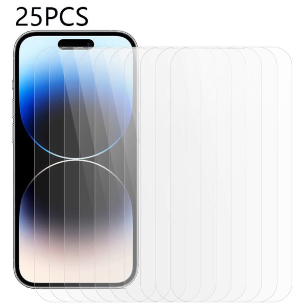 25PCS For iPhone 15 Pro Tempered Glass Film Scratch-resistant Ultra Thin Phone Screen Protector Online Sale