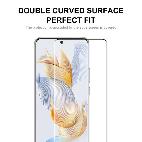 ENKAY HAT PRINCE 2PCS Full Screen Protector for Honor 90 , Side Glue 3D Curved Tempered Glass Film Online now