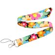 Flower Pattern Mobile Phone Nylon Anti-lost Lanyard Camera Cellphone Name Tag Neck Strap For Discount