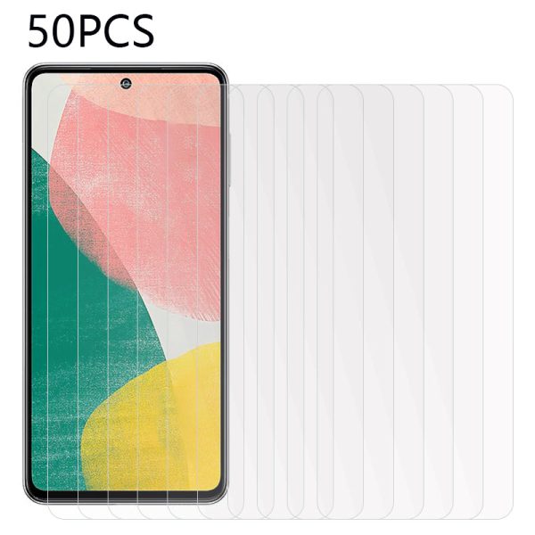 50Pcs For Samsung Galaxy F54 5G   M54 5G Tempered Glass Film HD Clear Full Glue Phone Screen Protector Fashion