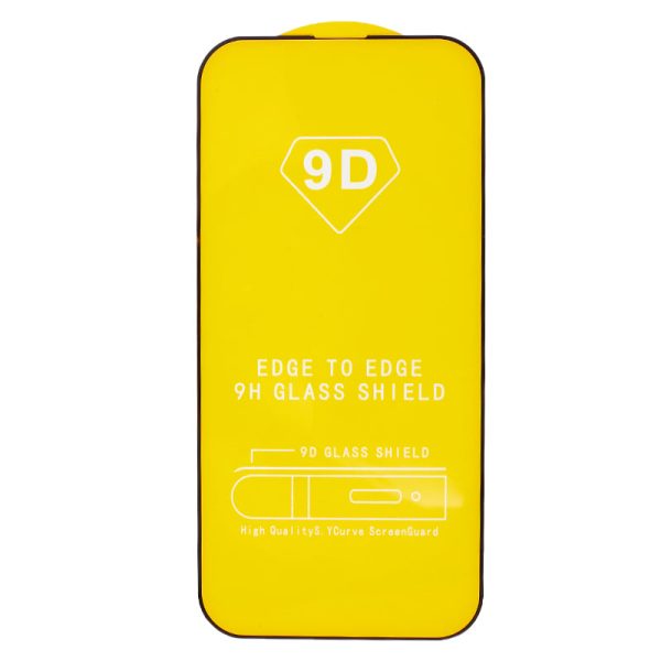 For iPhone 15 Tempered Glass Film Clear Side Glue 9D Anti Scratch Full Screen Protector For Sale