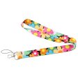 Flower Pattern Mobile Phone Nylon Anti-lost Lanyard Camera Cellphone Name Tag Neck Strap For Discount