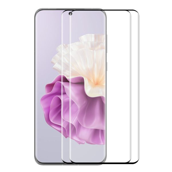 ENKAY HAT PRINCE 2PCS For Huawei P60   P60 Pro   P60 Art Full Screen Protector Side Glue 3D Curved Tempered Glass Film on Sale